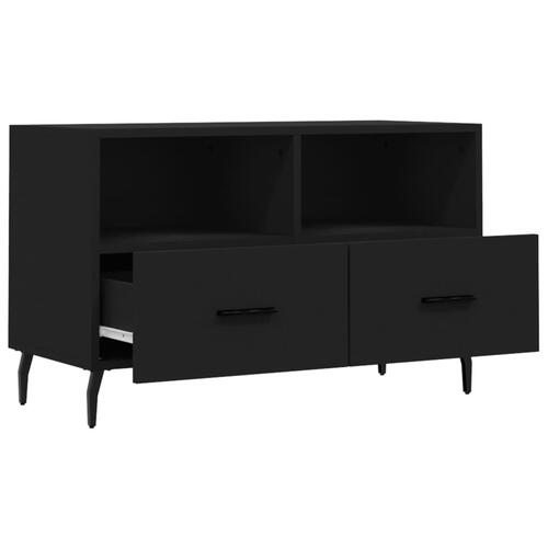 Tv-bord 80x36x50 cm konstrueret træ sort