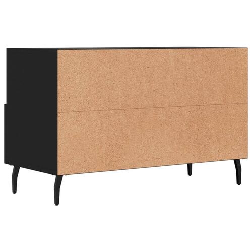 Tv-bord 80x36x50 cm konstrueret træ sort