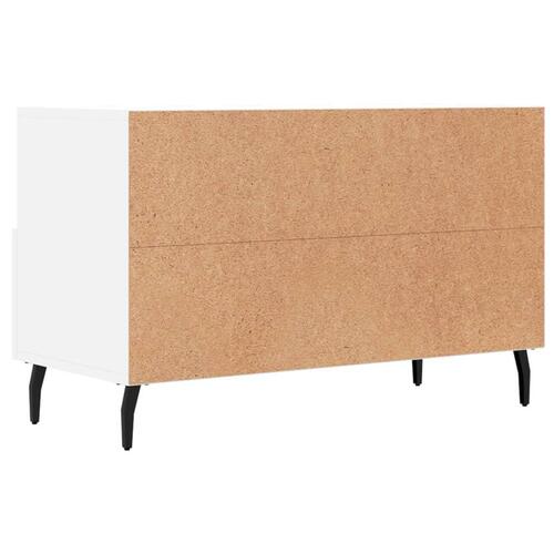 Tv-bord 80x36x50 cm konstrueret træ hvid