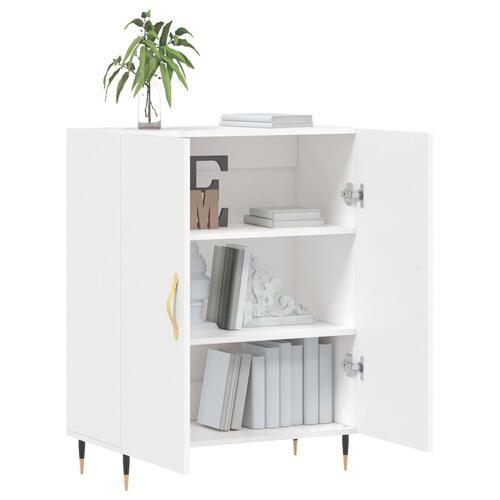 Skænk 69,5x34x90 cm konstrueret træ hvid