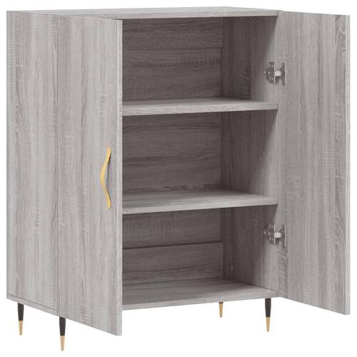 Skænk 69,5x34x90 cm konstrueret træ grå sonoma-eg