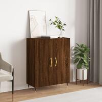 Skænk 69,5x34x90 cm konstrueret træ brun egetræsfarve