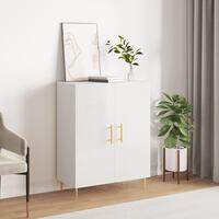 Skænk 69,5x34x90 cm konstrueret træ hvid højglans