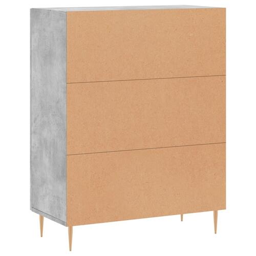 Skænk 69,5x34x90 cm konstrueret træ betongrå