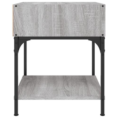 Sengeborde 2 stk. 40x41x50 cm konstrueret træ grå sonoma-eg