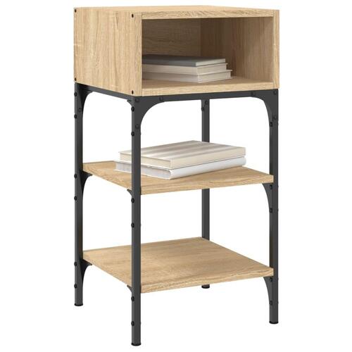 Sengeborde 2 stk. 35x34,5x70 cm konstrueret træ sonoma-eg
