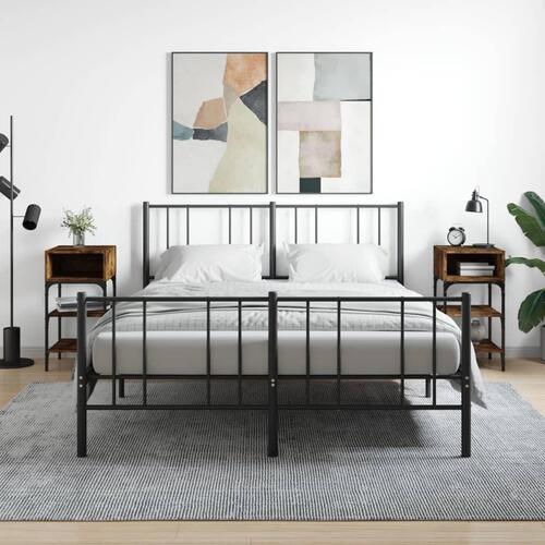 Sengeborde 2 stk. 35x34,5x70 cm røget egetræsfarve