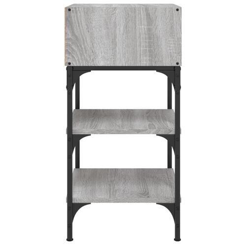 Sengebord 2 stk. 35x34,5x70 cm konstrueret træ grå sonoma-eg