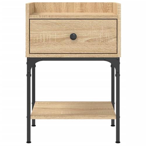 Sengeborde 2 stk. 40,5x31x60 cm konstrueret træ sonoma-eg