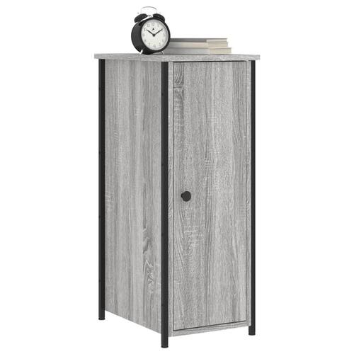 Sengeborde 2 stk. 32x42x80 cm konstrueret træ grå sonoma-eg