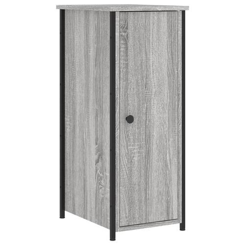 Sengeborde 2 stk. 32x42x80 cm konstrueret træ grå sonoma-eg