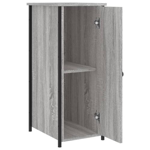 Sengeborde 2 stk. 32x42x80 cm konstrueret træ grå sonoma-eg