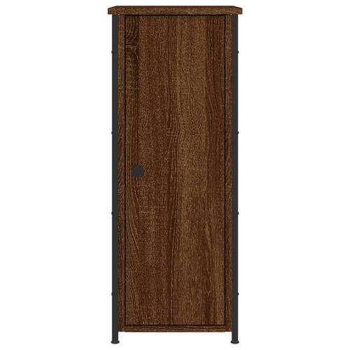 Sengeborde 2 stk. 32x42x80 cm konstrueret træ brunt egetræ