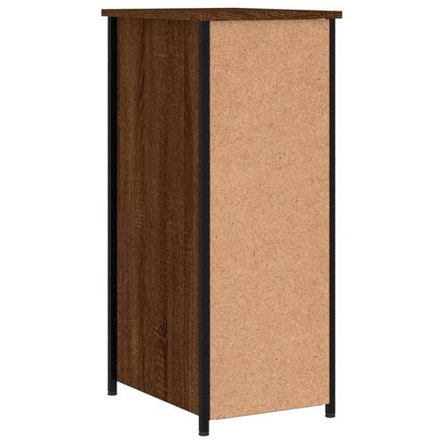 Sengeborde 2 stk. 32x42x80 cm konstrueret træ brunt egetræ