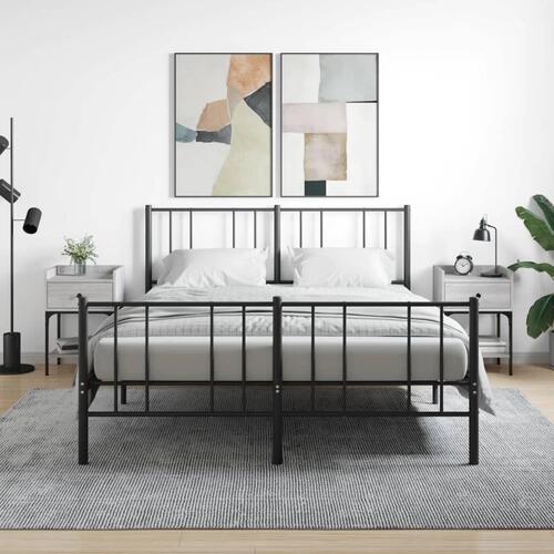 Sengeborde 2 stk. 40,5x31x60 cm konstrueret træ grå sonoma-eg