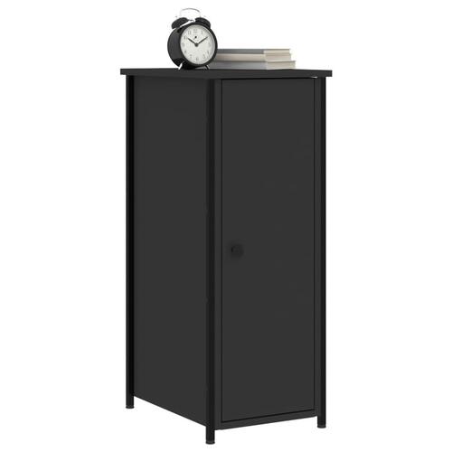 Sengeborde 2 stk. 32x42x80 cm konstrueret træ sort