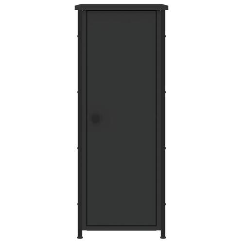 Sengeborde 2 stk. 32x42x80 cm konstrueret træ sort