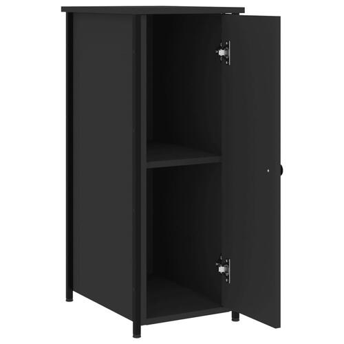 Sengeborde 2 stk. 32x42x80 cm konstrueret træ sort