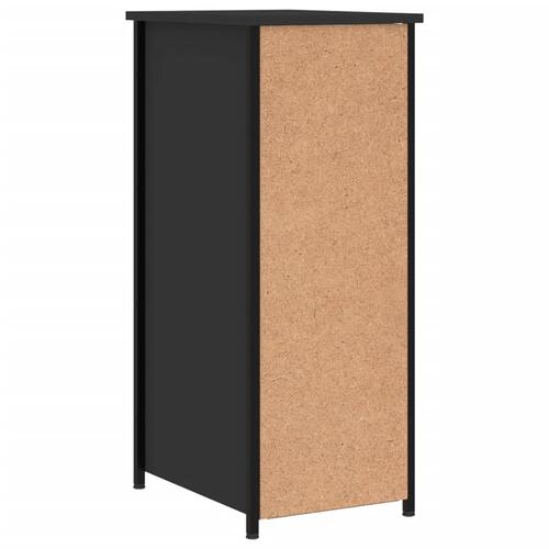 Sengeborde 2 stk. 32x42x80 cm konstrueret træ sort