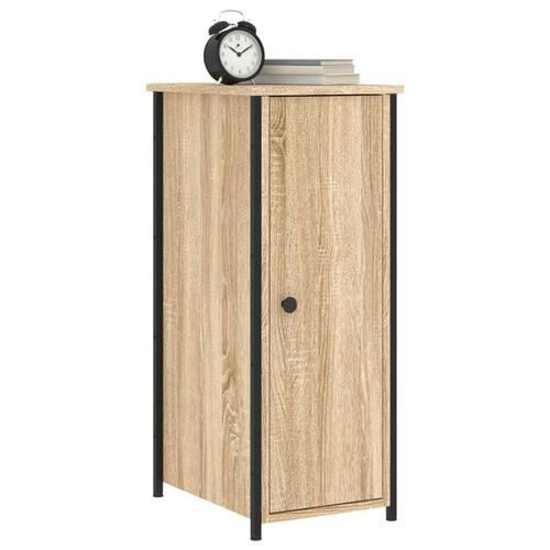 Sengeborde 2 stk. 32x42x80 cm konstrueret træ sonoma-eg