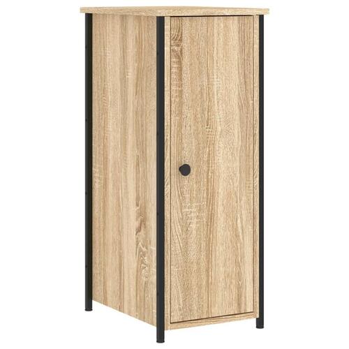 Sengeborde 2 stk. 32x42x80 cm konstrueret træ sonoma-eg