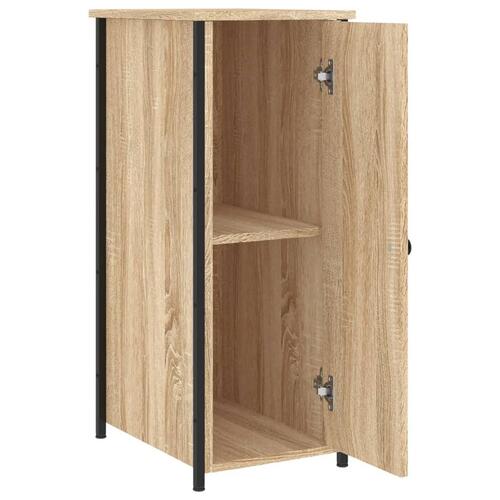 Sengeborde 2 stk. 32x42x80 cm konstrueret træ sonoma-eg