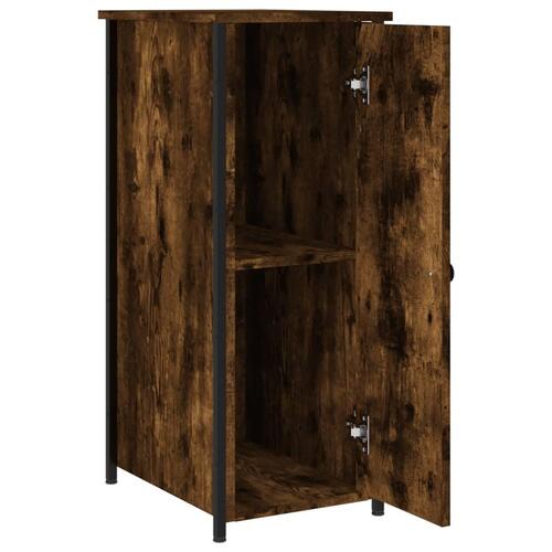 Sengeborde 2 stk. 32x42x80 cm konstrueret træ røget egetræ