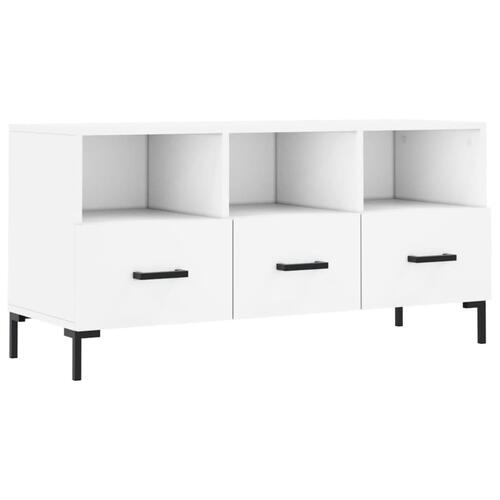 Tv-bord 102x36x50 cm konstrueret træ hvid