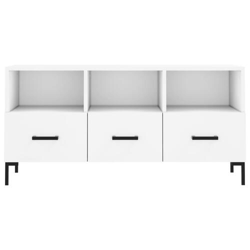 Tv-bord 102x36x50 cm konstrueret træ hvid