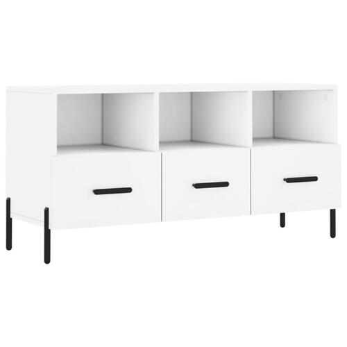 Tv-bord 102x36x50 cm konstrueret træ hvid