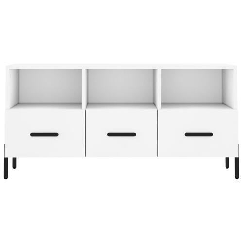 Tv-bord 102x36x50 cm konstrueret træ hvid