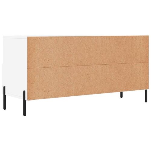 Tv-bord 102x36x50 cm konstrueret træ hvid