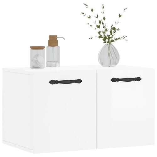 Vægskab 60x36,5x35 cm konstrueret træ hvid højglans