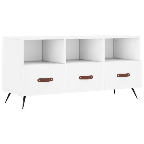 Tv-bord 102x36x50 cm konstrueret træ hvid