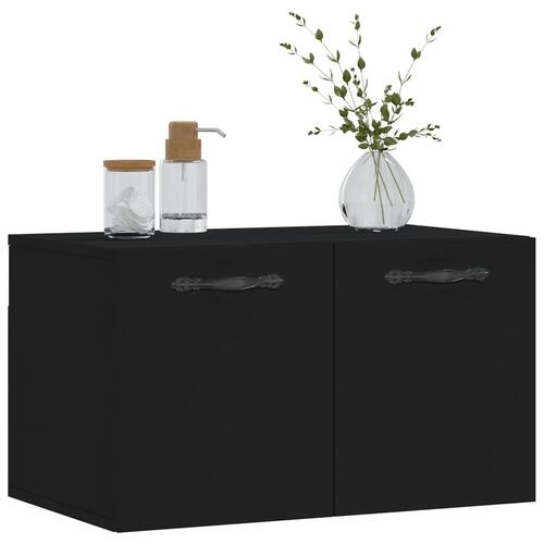 Vægskab 60x36,5x35 cm konstrueret træ sort