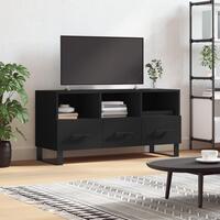 Tv-bord 102x36x50 cm konstrueret træ sort