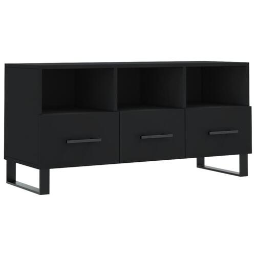 Tv-bord 102x36x50 cm konstrueret træ sort