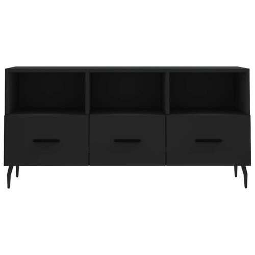Tv-bord 102x36x50 cm konstrueret træ sort
