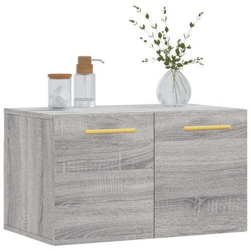 Vægskab 60x36,5x35 cm konstrueret træ grå sonoma-eg