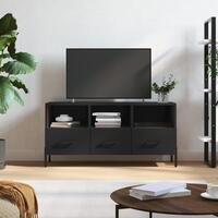 Tv-bord 102x36x50 cm konstrueret træ sort