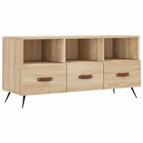 Tv-bord 102x36x50 cm konstrueret træ sonoma-eg