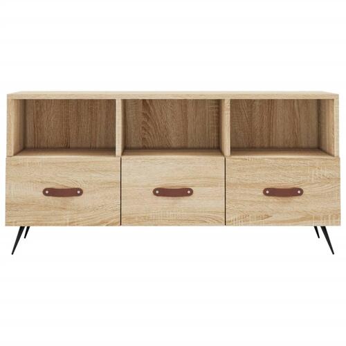 Tv-bord 102x36x50 cm konstrueret træ sonoma-eg