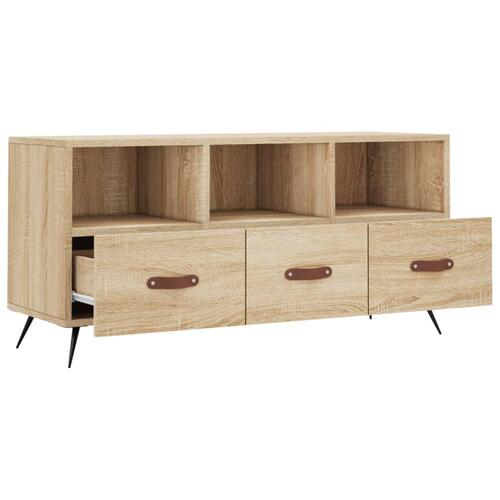 Tv-bord 102x36x50 cm konstrueret træ sonoma-eg