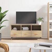 Tv-bord 102x36x50 cm konstrueret træ sonoma-eg