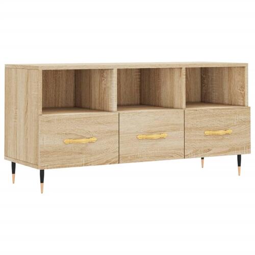 Tv-bord 102x36x50 cm konstrueret træ sonoma-eg