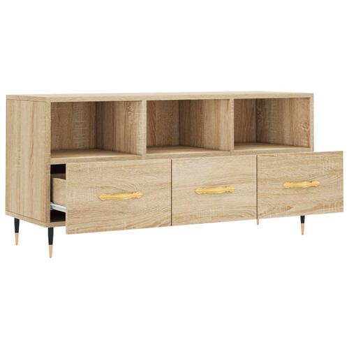 Tv-bord 102x36x50 cm konstrueret træ sonoma-eg