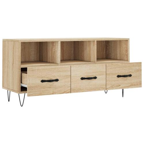 Tv-bord 102x36x50 cm konstrueret træ sonoma-eg