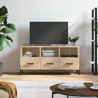 Tv-bord 102x36x50 cm konstrueret træ sonoma-eg
