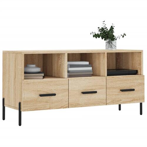 Tv-bord 102x36x50 cm konstrueret træ sonoma-eg