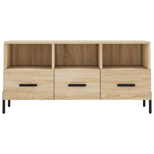 Tv-bord 102x36x50 cm konstrueret træ sonoma-eg
